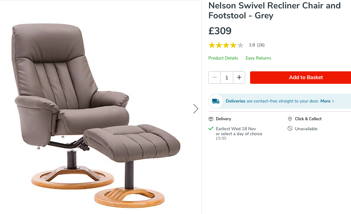 dunelm office chair